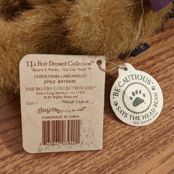 Boyd's Bear Cristiana Labearsley w/ Flowered Hat - Picture 4 of 6